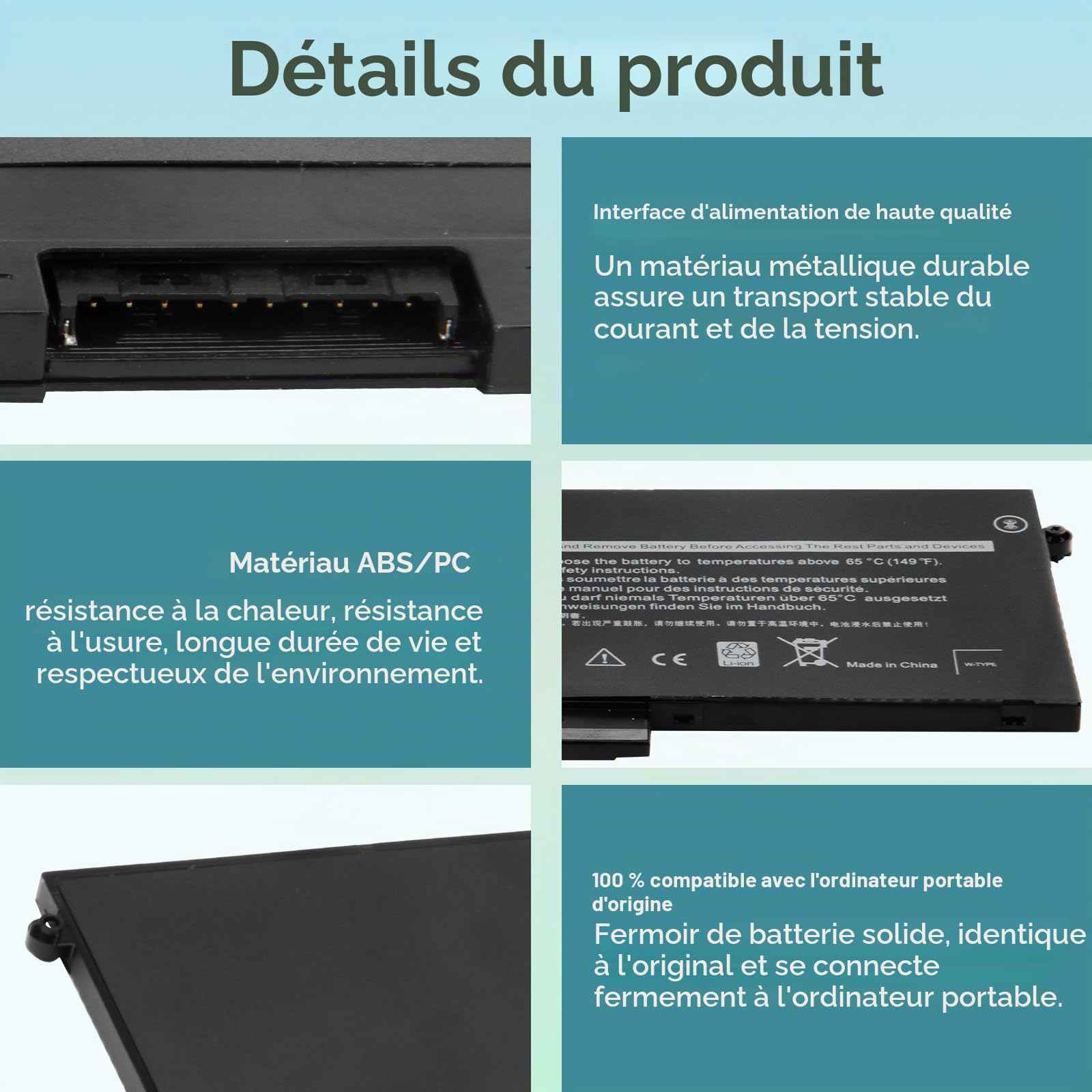 68Wh GJKNX Batterie pour Dell Latitude 5280 5288 5290 5480 5488 5490 5491 | 5495 5580 5590 5591 Precision 3520 3530 Mobile Workstation GD1JP DY9NT 5YHR4 FPT1C KCM82 MT31P DV9NT 451-BBZG P60F P72G P27S