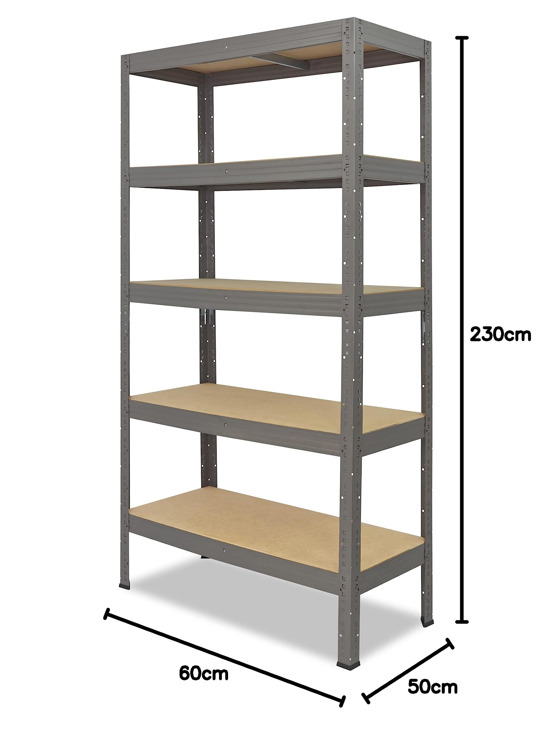 shelfplaza Pro 230x60x50cm scaffale pesante grigio: 5x200kg