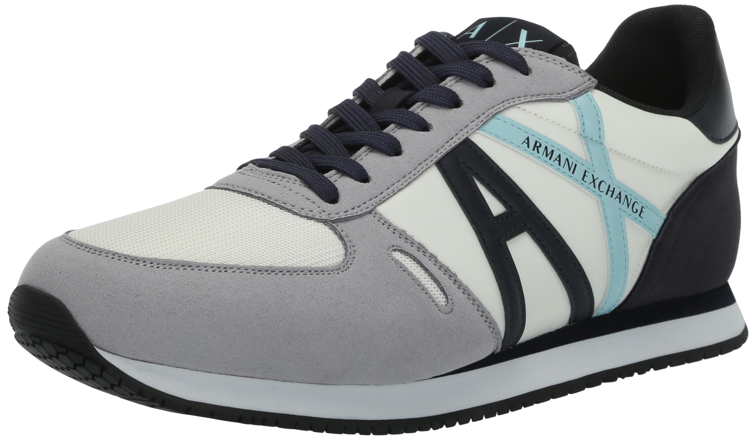 Armani Exchange Zapatillas Deportivas Rio Essential Side Logo para Hombre, Navy Op White, 39 EU