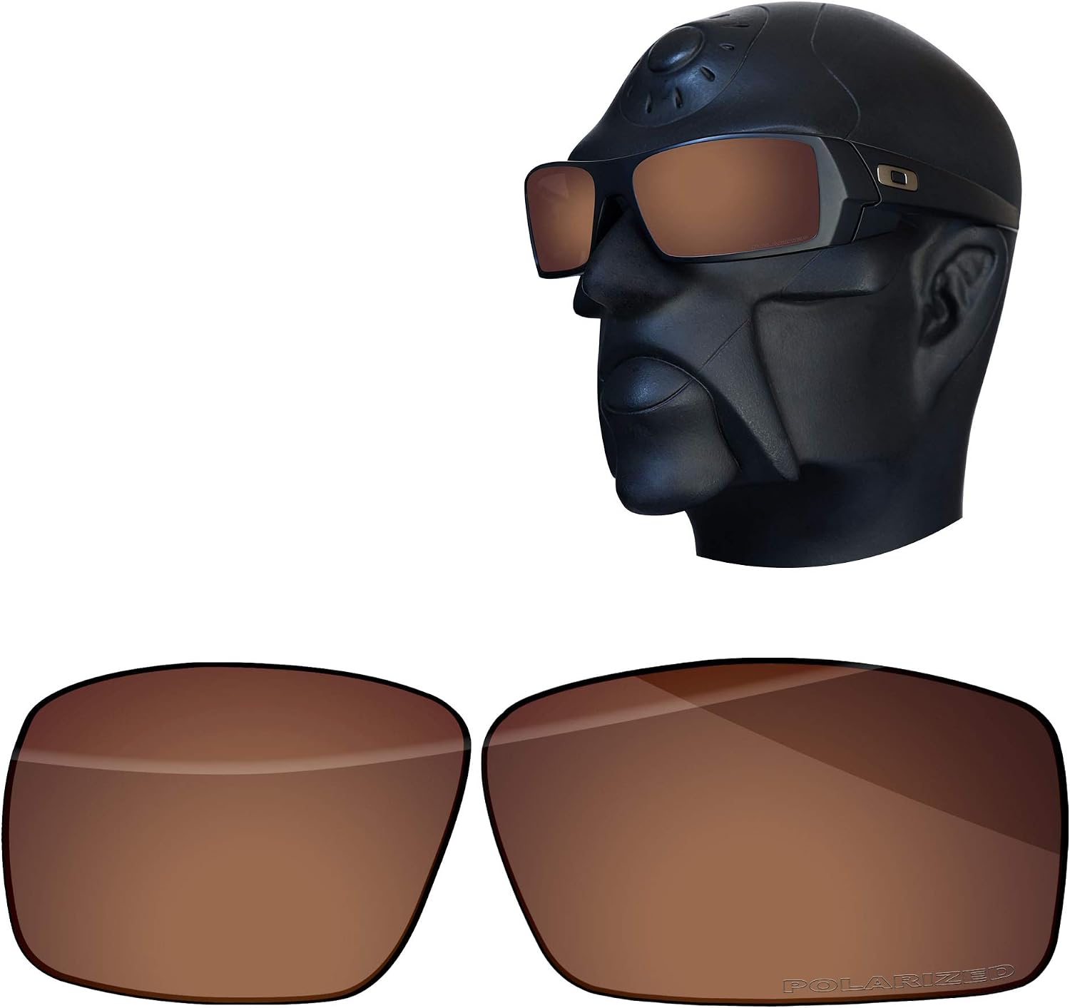 Ensky HardyShield Replacement Lenses for Oakley Gascan OO9014 60mm Sunglasses - Saddle Brown