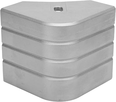Aluminum Pontoon Boat Corner Caps 3-1/8 to 3-3/16, Heavy Duty 90 Deck Corner Casting, Powder Coated Marine Grade Protection for Rounded Corners, Durable & Easy Install