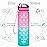 Enerbone 32 oz Water Bottle, Leakproof BPA & Toxic Free, Motivational Water Bottle with Times to Drink and Straw, Fitness Sports Water Bottle with Strap for Office, Gym, Outdoor Sports, Pink-Green