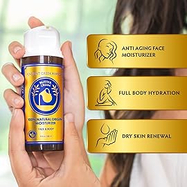 Ancient Greek Remedy Organic Face Moisturizer for Dry Skin - Anti Aging Face & Body Butter Cream - Almond, Jojoba, Olive, Rosehip, Vitamin E, Lavender Oil. Natural Lotion for Women & Men 3.4 oz