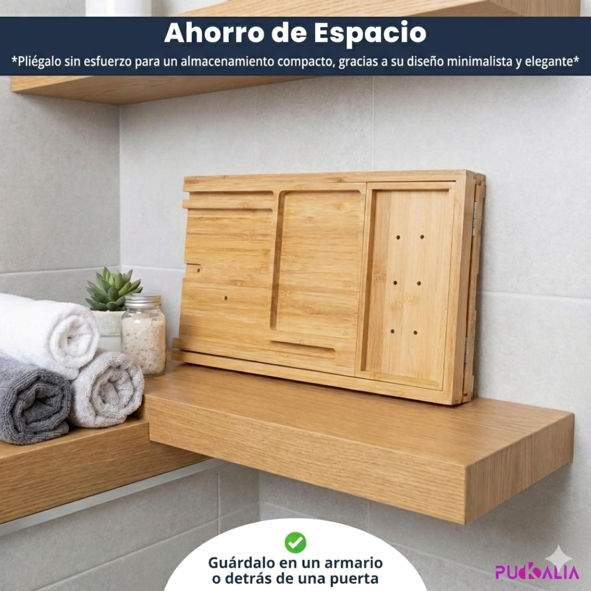 Vassoio per vasca da bagno con cuscino ergonomico, kit spa in casa in bambù, supporto estensibile e pieghevole per tablet, libro e coppa, legno naturale 100% e accessori di lusso