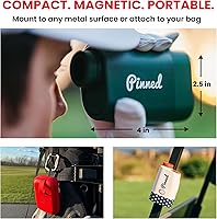 Vista 6 de Pinned Prism Slope Golf Rangefinder - Golf Distance Rangefinder with Slope - USB Rechargeable, Pinned Locked Vibration Laser Range Finder - Range