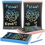 KOKODI 8.5 Inch 10 Pack LCD Writing Tablet for Kids, Colorful Doodle Board, Car Trip Travel Learning Toys, Erasable Drawing Pad, Birthday Gifts for Boys Girls Age 3 4 5 6 7 8(Blue & Pink)