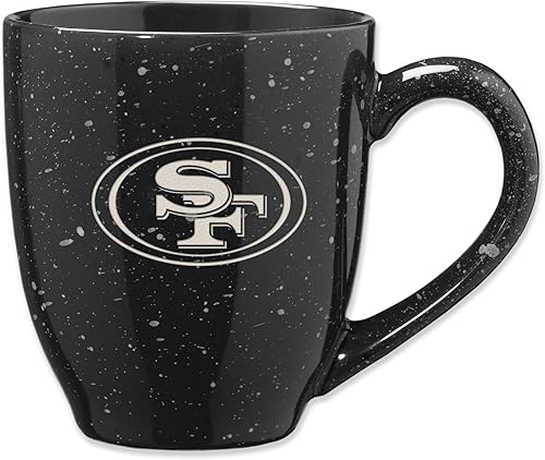 Rico Industries NFL Football 16 oz Team Color Laser Engraved Speckled Ceramic Coffee Mug