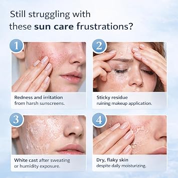 Madagascar Centella Sunscreen SPF 50+, Hyalu-Cica Water-Fit Sun Serum PA++++, Lightweight Face Sunscreen Gel Cream, Non-Greasy & No White Cast, Soothes Sensitive Skin, Hydrating UV Protection