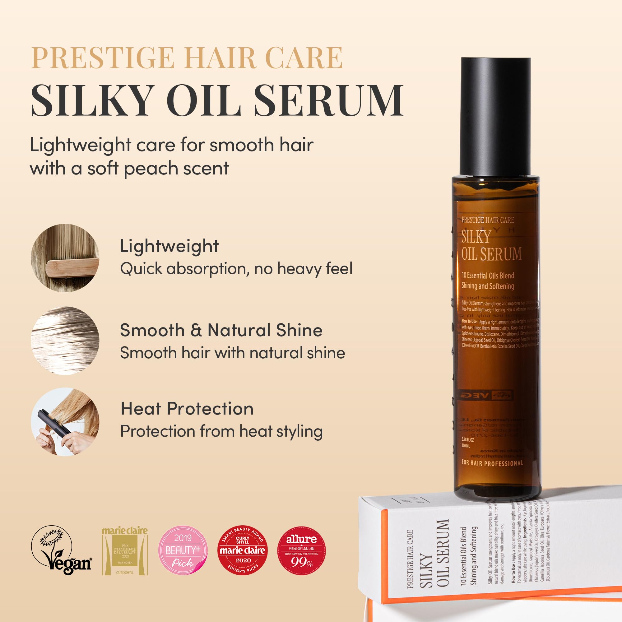 CURLYSHYLL Silky Oil Serum Lightweight Leave-In Hair Oil, 70ml