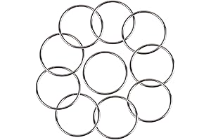 Framendino 2 Inch Silver Macrame Rings: Dream Catcher and Craft Essentials