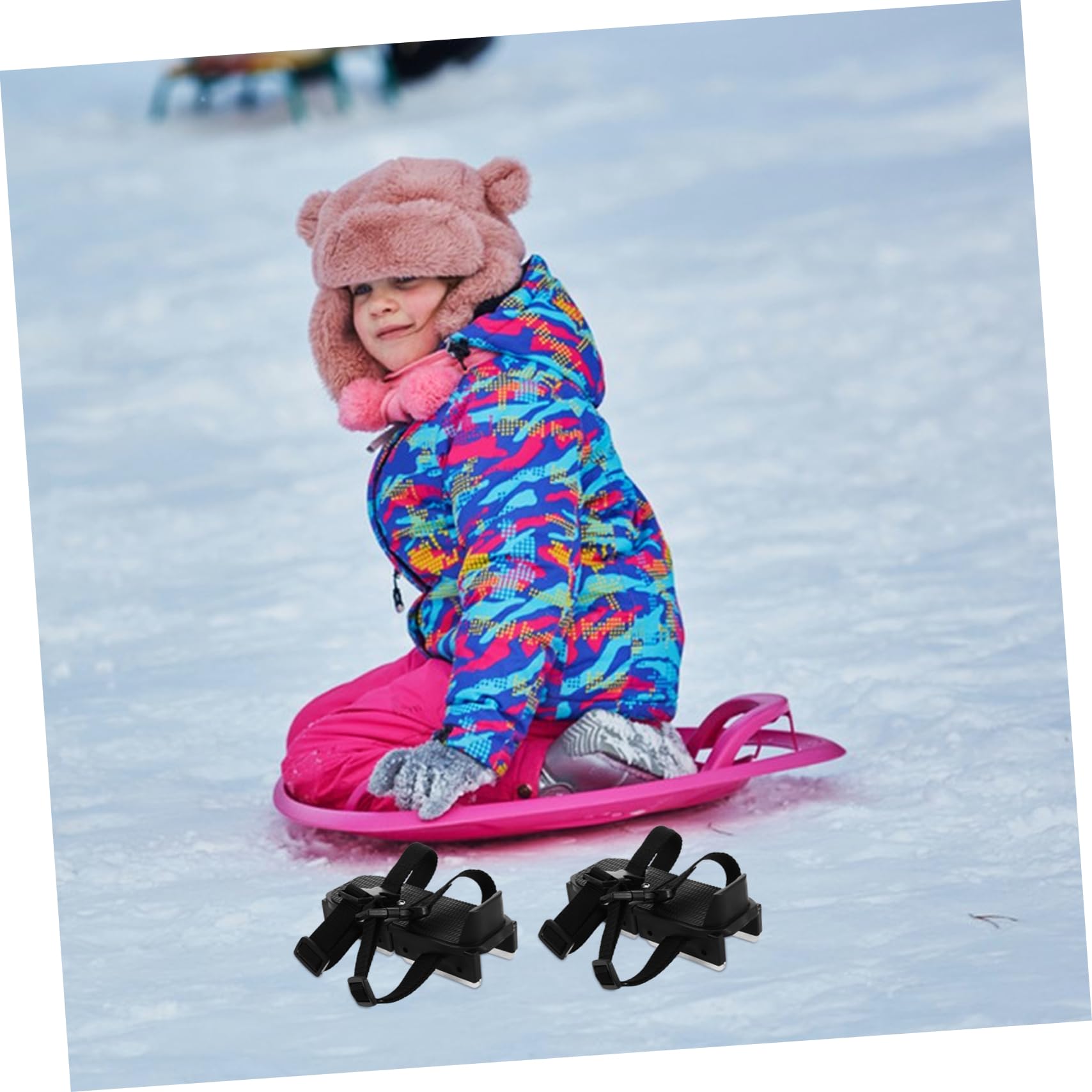 Toddmomy Pattini da Ghiaccio Regolabili per Bambini, Design Stabile e Confortevole, Lunghezza 17-21,5cm per Neve e Ghiaccio
