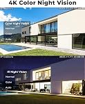 GENBOLT 4K WiFi Caméra de sécurité extérieur avec PoE, 8MP Double objectif CCTV caméra IP Surveillance à domicile avec 10X Zoom hybride, détection automatique de l'homme/du véhicule (2.4&5GHz)