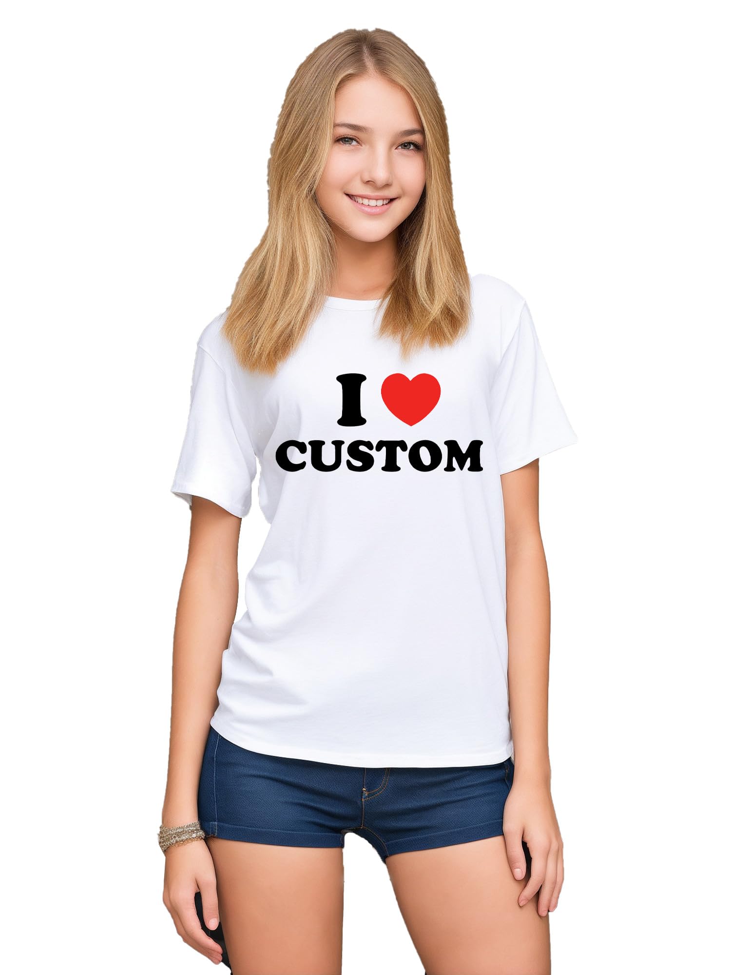 HandmadeCustom I Love Shirt, Personalized I Love Tshirt, Heart Graphic Tee, Customized I Love T-Shirt