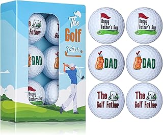 Funny Golf Balls Gift for Dad, 6 Pack Funny Gift Golf Balls for Men Dad Grandpa Golfing Lovers Golfers Christmas Birthdays Retirement from Daughter Son Wife