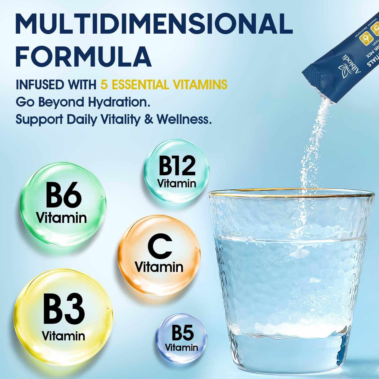 Electrolytes Powder Packets - Sugar Free & Zero Calorie Liquid Daily IV Drink Mix - Instant Hydration & Energy Supplement with 6 Electrolytes and 5 Vitamins, Keto Friendly & Vegan - 36 Sticks — Amazon image 5