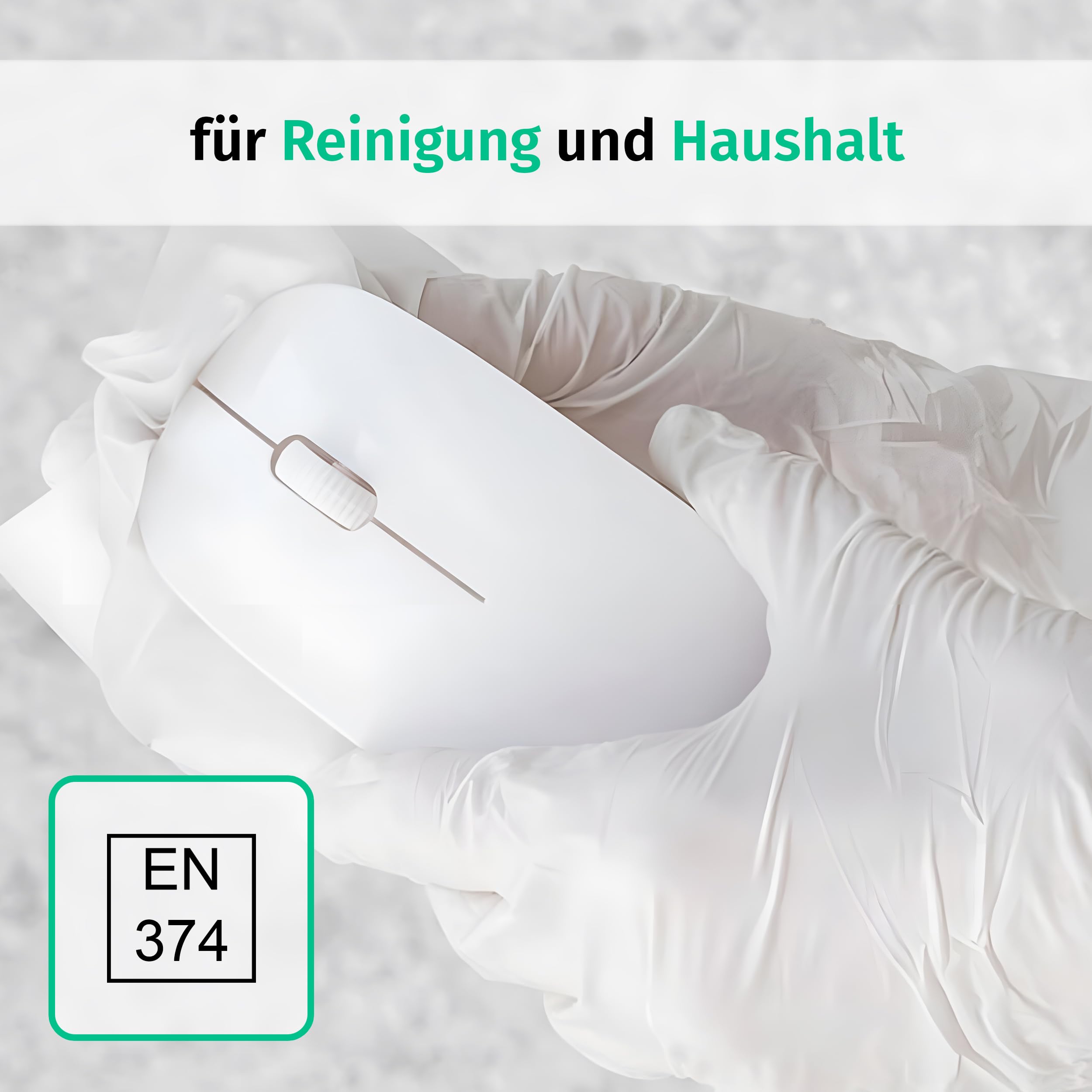 SF Nitrilhandschuhe L Weiß – 1000 (10x100) Stück Einweghandschuhe, Einmalhandschuhe, Medizinische handschuhe, Puderfrei, Latexfrei, Handschuhe einweg zum Kochen, Putzen, für Medizin, Haushalt