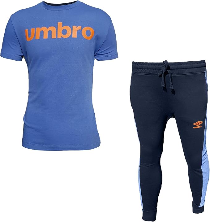 Umbro Tuta Uomo Pantalone Lungo Mezza Manica in Punto Cotone Art. 10051  (Federal/Navy, L) : Amazon.it: Abbigliamento