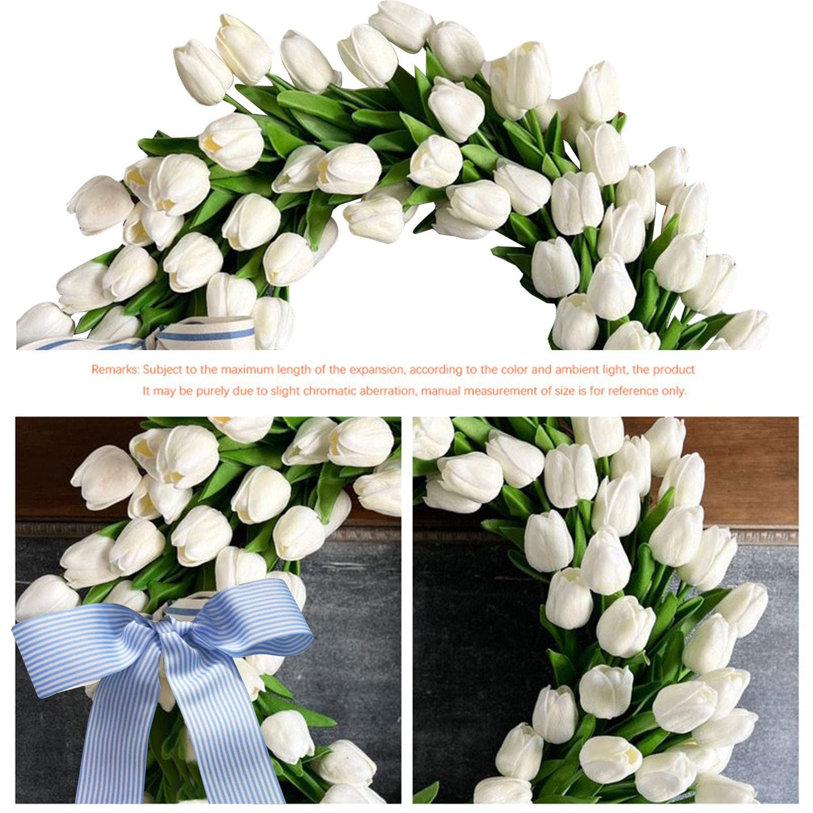 Corona De Flores Artificiales para Puerta De Entrada, Corona De Puerta De Verano, Tallos De Bayas, Ramas De Olivo Artificiales para Decoración De Hotel, Hogar, Fiesta, Boda, Granja,Wh3