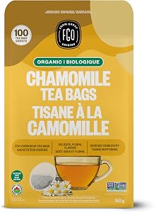 FGO Organic Chamomile Tea, 100 Count, Eco-Conscious Tea Bags, Resealable Bag, Packaging May Vary (Pack of 1)