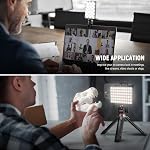 NEEWER Selfie Light with Front & Back Phone Clip, High Power 60 LED 2000mAh Rechargeable CRI 95+, 3 Light Modes, Portable Clip on Light for Tablet/Laptop, Zoom Call TikTok Video Fill Light (NL-60AI)