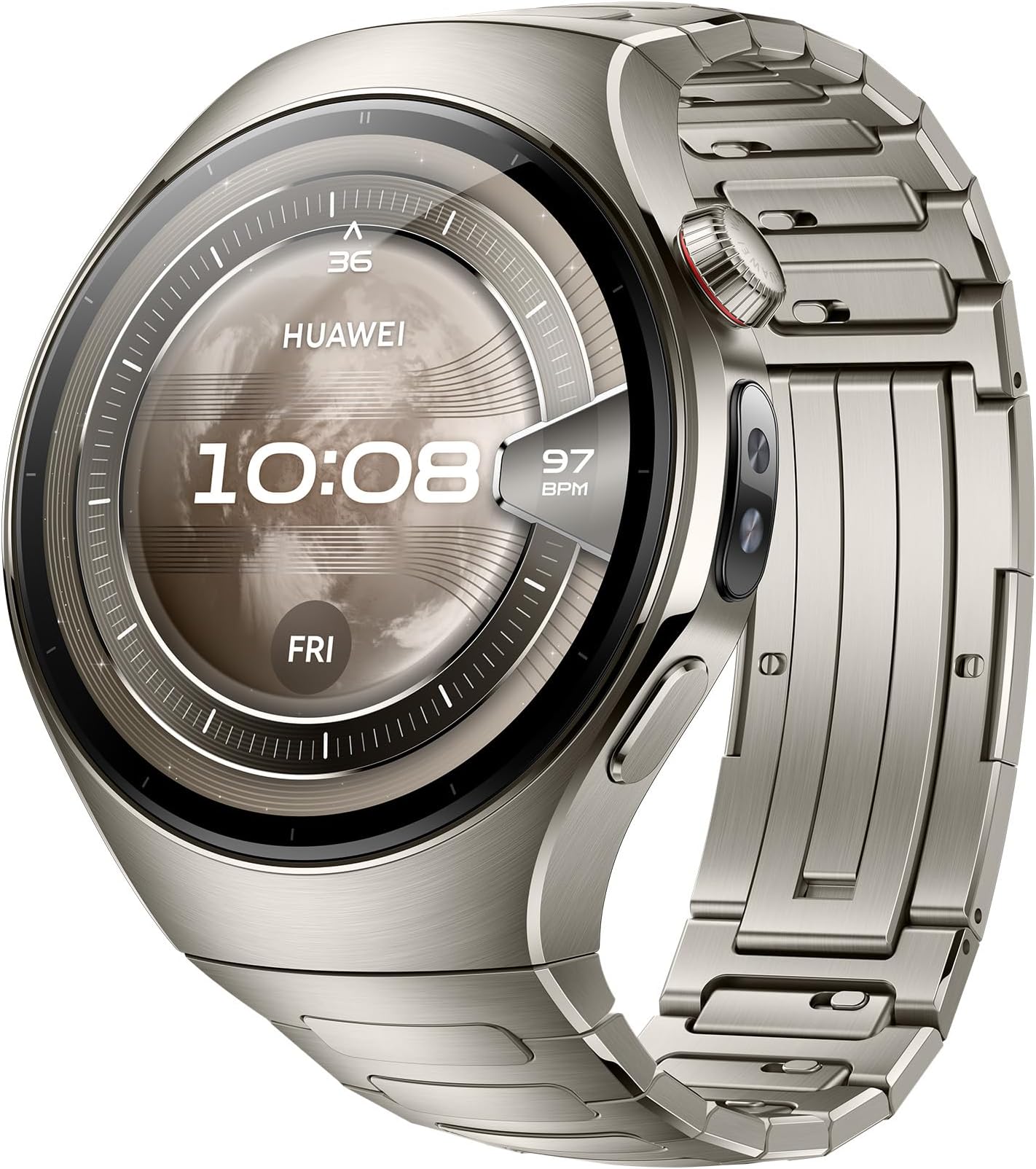 WATCH 5 46mm Smartwatch, Multi-sensing X-TAP technology, Real-Time Fingertip Blood Oxygen,eSIM,Intuitive Smart Gestures, iOS&Android, Silver, 3 months additional HuaweiCare+(Amazon Exclusive)