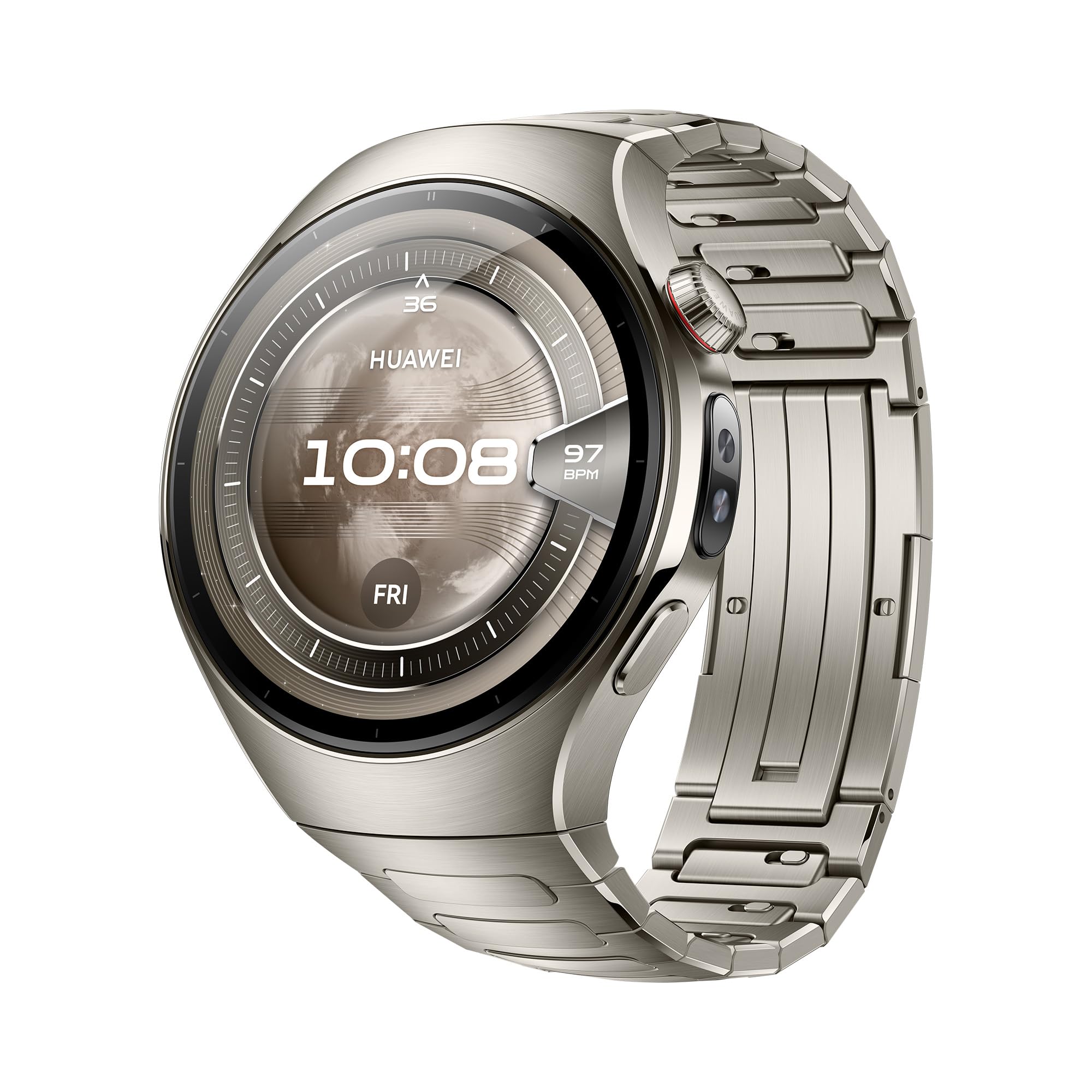 HUAWEIWATCH 5 46mm Smartwatch, Multi-sensing X-TAP technology, Real-Time Fingertip Blood Oxygen,eSIM,Intuitive Smart Gestures, iOS&Android, Silver, 3 months additional HuaweiCare+(Amazon Exclusive)