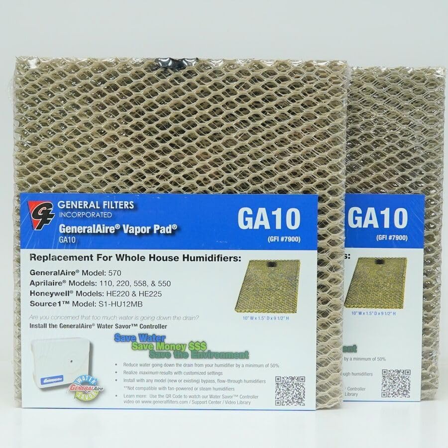 10-2 2PAK #10 Replacement for Aprilaire Humidifier 500 550 Water Panel Pad Filter