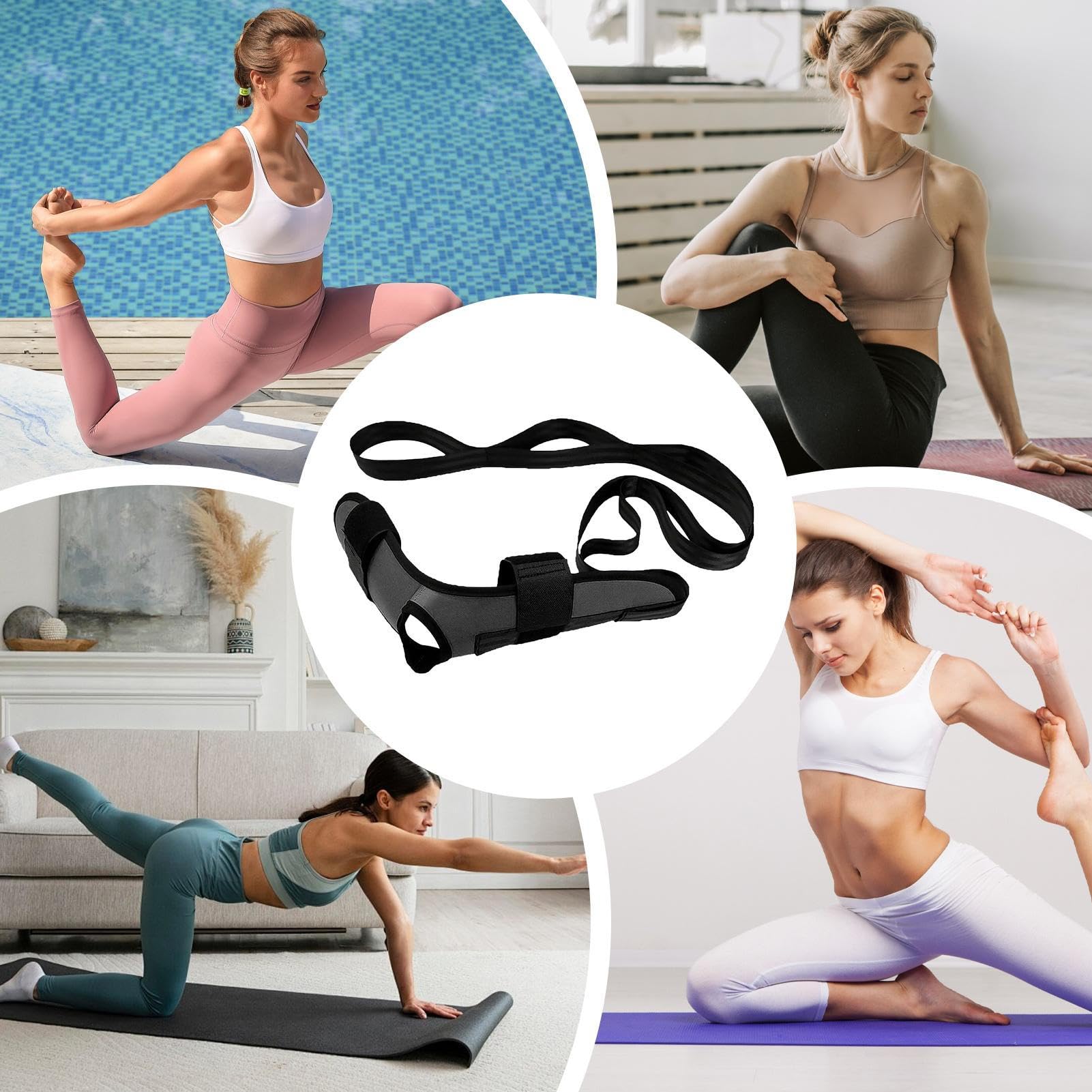 Sangle d'Étirement pour Rééducation Physique | Étireur de Pied et Mollet - Ceinture d'Entraînement pour Étirements Musculaires Pilates Gymnastique - Maison Femme Homme