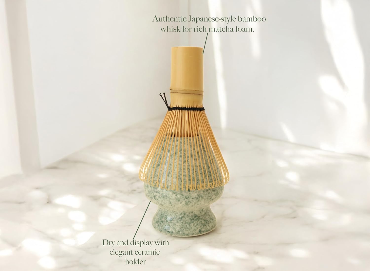 Whisk Set – 6-Piece Matcha Bowl & Bamboo Whisk Kit with Bowl, Scoop, Sifter, Ceramic Chasen Holder & Premium Gift Box | Cute Japanese Matcha Ceremony Tea Set for Making Breakfast & Latte - Image 5