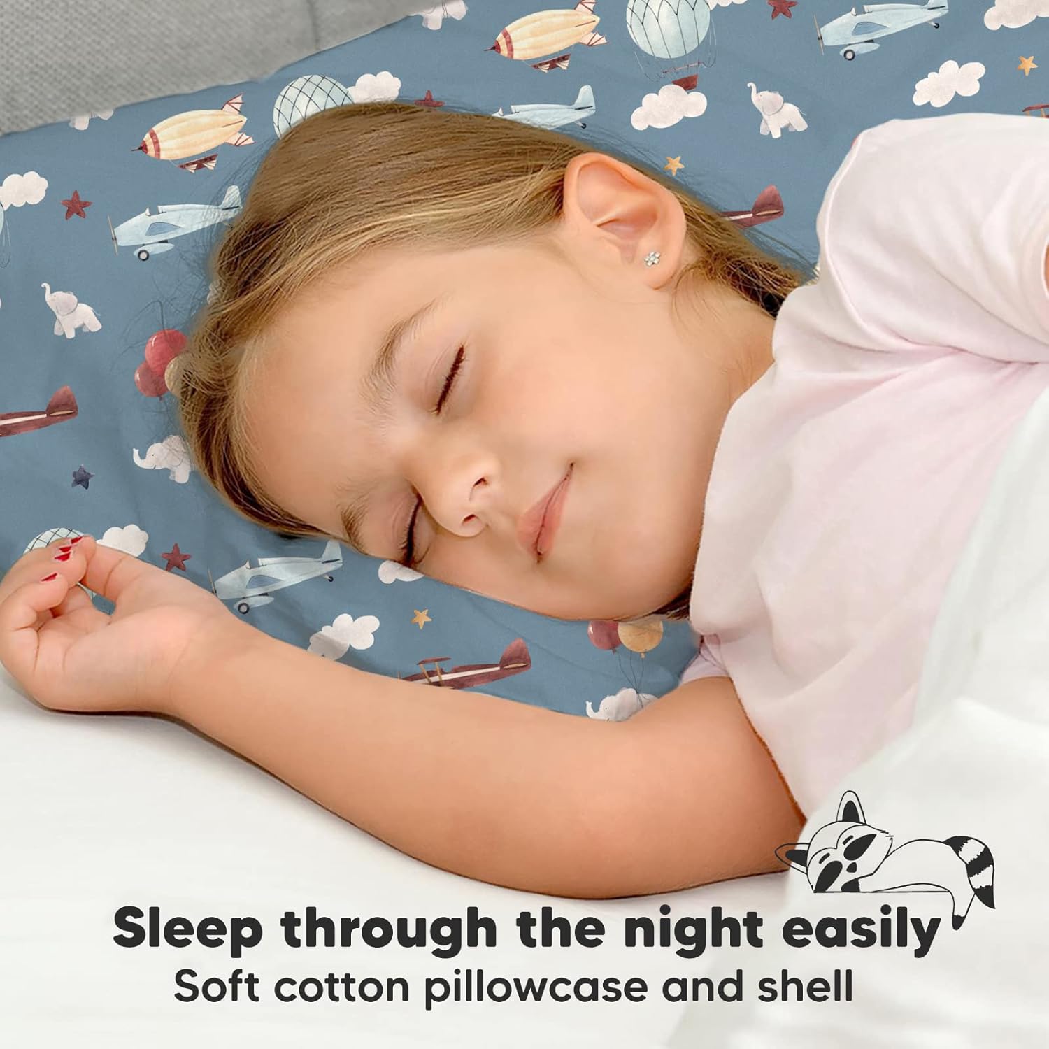 KeaBabies Toddler Pillow with Pillowcase - 13x18 My Little Dreamy Kids Travel Bed Pillows for Sleeping, Cotton Small Pillowcase, Soft & Breathable, Machine Washable,Toddlers 2-5 Years Old