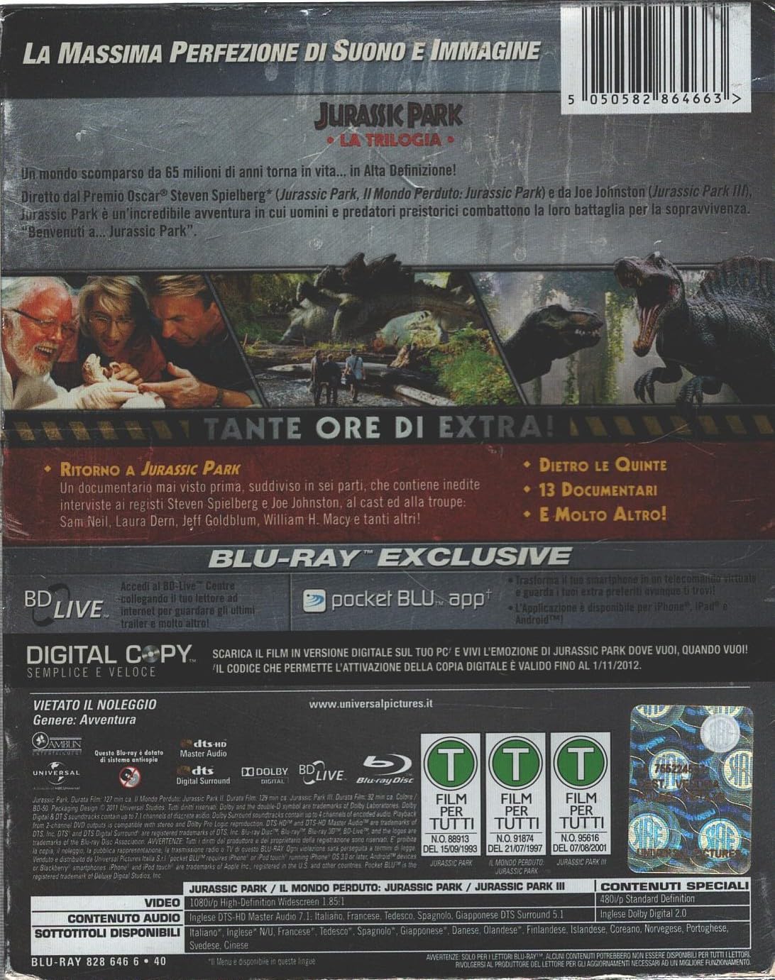 Jurassic Park - La Trilogia (UE) (3 Blu-Ray)