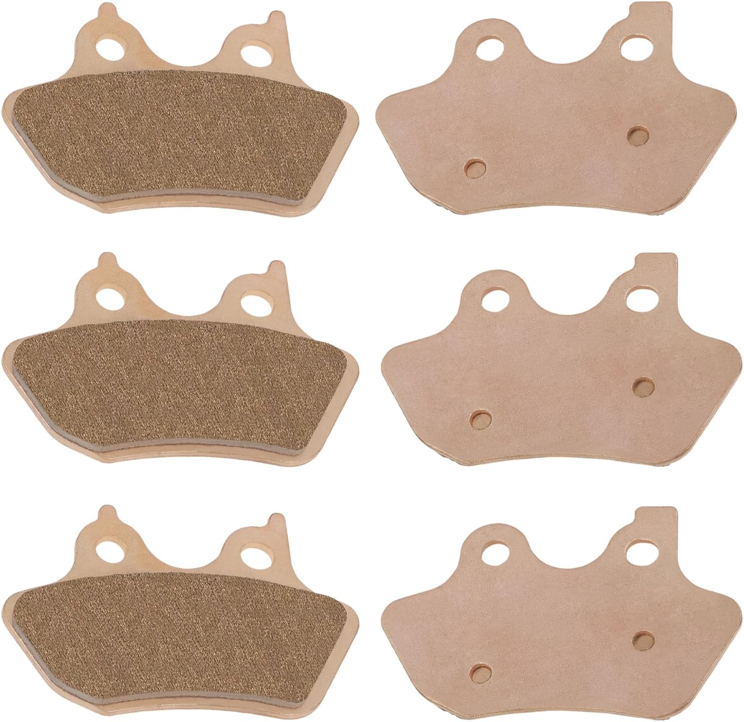 Sintered Disc Brake Pad For Harley Davidson 00-07 Dyna Series, Touring Series, Softail Series, 00-03 Sportster Series, 02-05 V-Rod (3 Set)