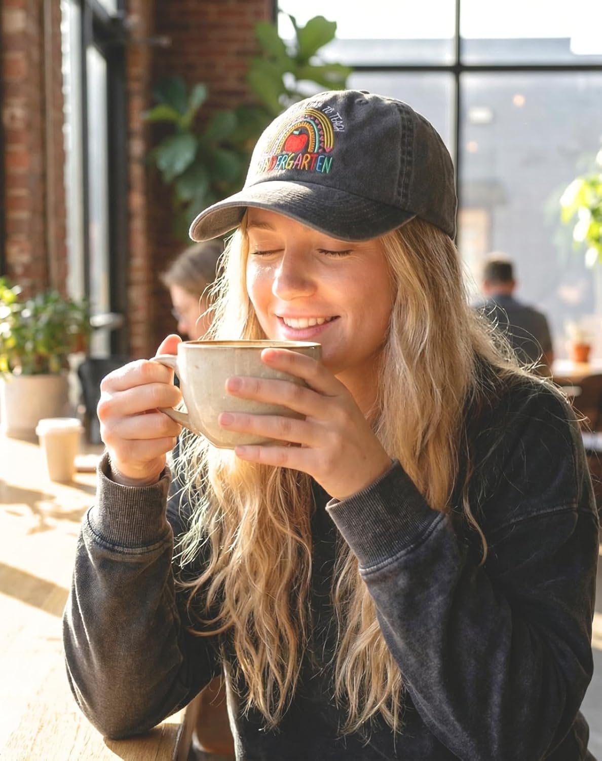 InnoBeta Kindergarten Teacher Gifts, Adjustable Embroidered Baseball Hat for Teacher Appreciation Day, Birthday, Thanksgiving, Christmas Grey - Image 6