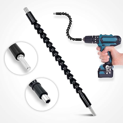 11.61" Flexible Drill Bit Extension, 0.25" Tip