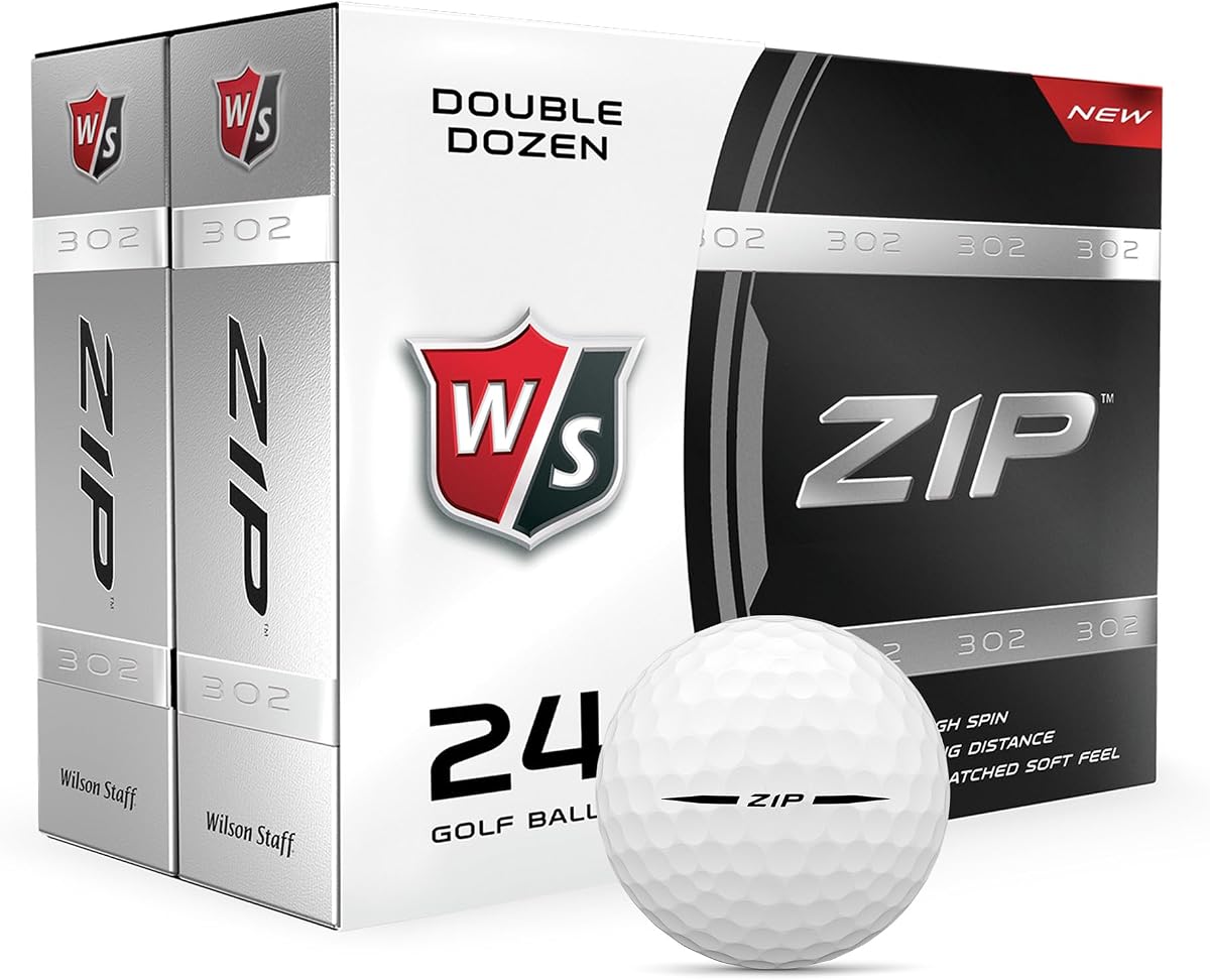 Pelotas de golf Wilson Staff Zip (paquete de 24)
