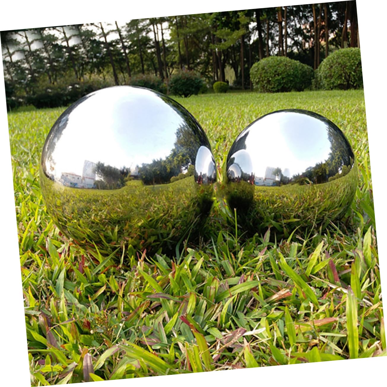 Gazing Riflettente Acciaio Inossidabile Sfera Decorativa Per Giardino e Fotografia Perfetta Per Interni Ed Esterni