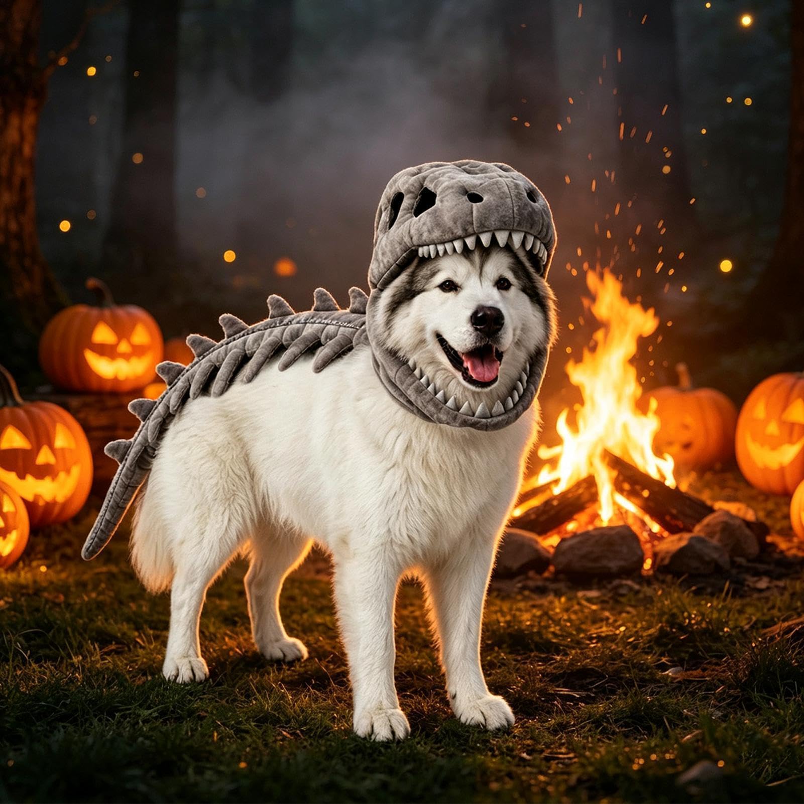 Costume da scheletro per cani, da dinosauro, per cosplay, 100 cm