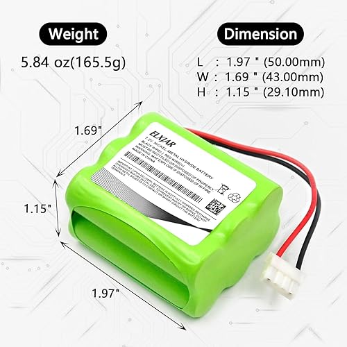 Miniatura 2 de Paquete de 2 baterías Ni-MH de 7.2 V 1800 mAh de repuesto para iRobot Braava 320, iRobot Braava 321, Mint 4200, Mint 4205, Robot limpiador de suelos