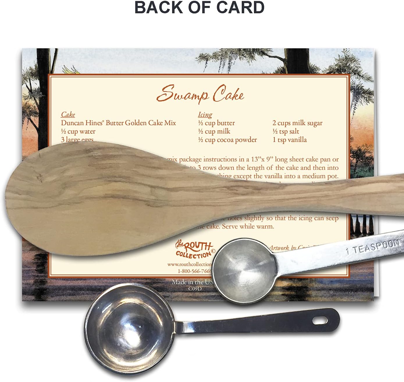 The ROUTH COLLECTION Louisiana Christmas Card with Recipe - Atchafalaya Angel