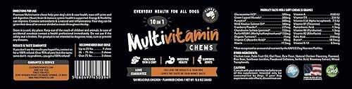 Miniatura 9 de Finest For Pets Suplemento multivitamínico para perros – 10 en 1 con aceite de pescado Omega y glucosamina para mejorar las articulaciones y la