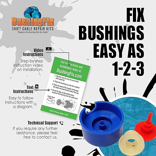 Miniatura 7 de BushingFix UP1Kit Kit de reparación de cable de cambio de transmisión, kit de cable de cambio para Ford, Chevy, Buick y más, buje de repuesto de