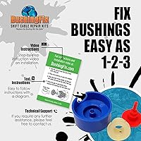 Vista 7 de BushingFix UP1Kit Kit de reparación de cable de cambio de transmisión, kit de cable de cambio para Ford, Chevy, Buick y más, buje de repuesto