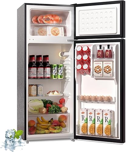 Miniatura 2 de BANGSON Refrigerador de 7.7 pies cúbicos con congelador, refrigerador de tamaño apartamento con congelador superior, para apartamento, oficina,