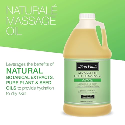 Miniatura 10 de Aceite de masaje de Bon Vital, aceite profesional, con ingredientes orgánicos y naturales, para todo tipo de masajes, 1