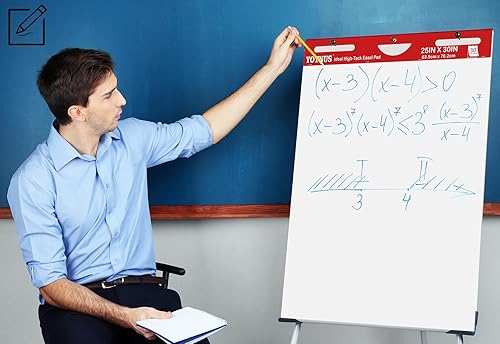 Miniatura 5 de Papel de cartulina de 25 x 30 pulgadas, almohadilla adhesiva de caballete con asa de transporte, papel de caballete con autoadhesivo, papel de