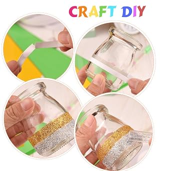 FEPITO 6 Rolls Double Sided Tape Self-adhesive Tape for Sewing, Crafts, Handwork, 6mm x 25 Meters Each Roll