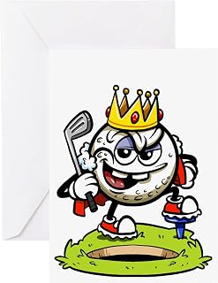CafePress Golf Player Golf Ball King Of The B Greeting Cards Folded Greeting Card Matte