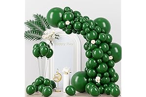 130 Pack of 18" 12" 10" and 5" Forest Green Balloons