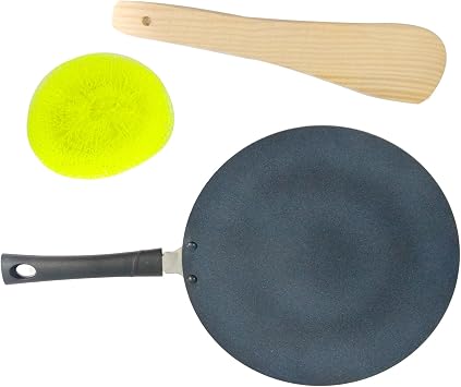 SHRIYA Roti Pan Non stick Chapati Tawa Aluminium Ideal To Make Roti Paratha Tava Griddle Concave Naan Chapati Tawa 4mm