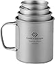 COOK'N'ESCAPE チタンマグ シェラカップ 120ml 180ml 300ml 375ml 450ml 750ml 単品orセット キャンプ コップ 軽量 登山 マグカップ スタッキングマグ アウトドア コップ 【適格請求書の発行対象】